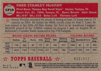 2001 Topps Heritage - Chrome #CP29 Fred McGriff  Back