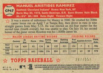 2001 Topps Heritage - Chrome #CP47 Manny Ramirez  Back