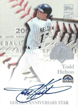 2001 Topps Opening Day - Autographs #ODA-TH Todd Helton Front