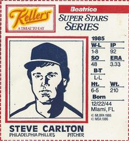 1986 Keller's Super Stars Series #NNO Steve Carlton Front
