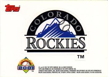 2001 Topps Opening Day - Stickers #NNO Colorado Rockies  Front