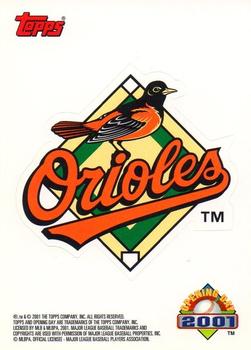 2001 Topps Opening Day - Stickers #NNO Baltimore Orioles  Front