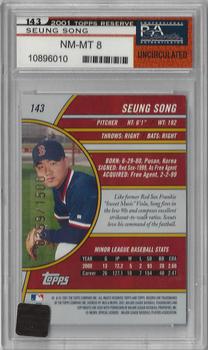 2001 Topps Reserve - Rookie Autographs PSA #143 Seung Song  Back