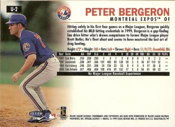 1999 Fleer Tradition Update #U-2 Peter Bergeron Back