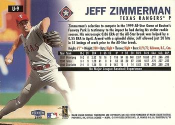 1999 Fleer Tradition Update #U-9 Jeff Zimmerman Back