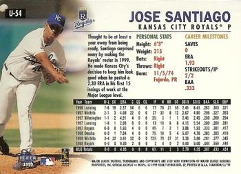 1999 Fleer Tradition Update #U-54 Jose Santiago Back