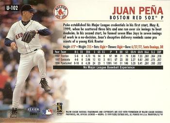 1999 Fleer Tradition Update #U-102 Juan Pena Back