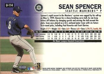 1999 Fleer Tradition Update #U-114 Sean Spencer Back