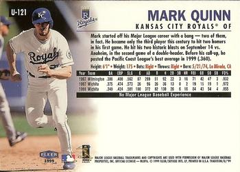 1999 Fleer Tradition Update #U-121 Mark Quinn Back