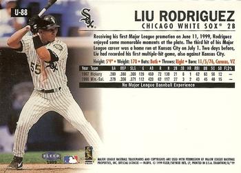 1999 Fleer Tradition Update #U-88 Liu Rodriguez Back