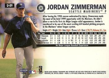 1999 Fleer Tradition Update #U-89 Jordan Zimmerman Back