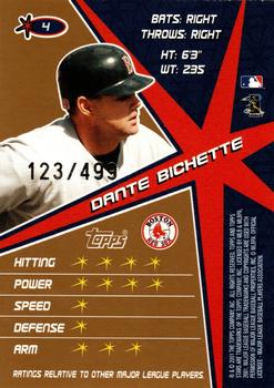 2001 Topps Stars - Gold #4 Dante Bichette  Back