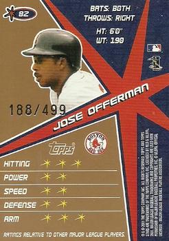 2001 Topps Stars - Gold #82 Jose Offerman  Back