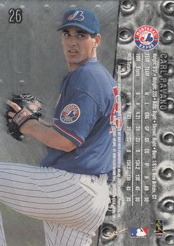 1999 Metal Universe #26 Carl Pavano Back