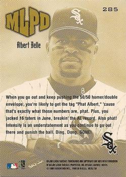 1999 Metal Universe #285 Albert Belle Back