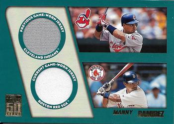2001 Topps Traded & Rookies - Dual Jersey Relics #TTR-MR Manny Ramirez  Front