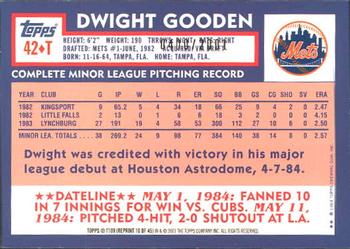 2001 Topps Traded & Rookies - Gold #T109 Dwight Gooden Back