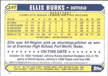 2001 Topps Traded & Rookies - Gold #T121 Ellis Burks Back