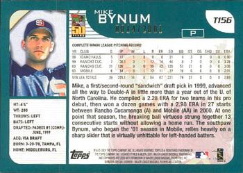 2001 Topps Traded & Rookies - Gold #T156 Mike Bynum Back