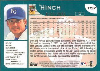 2001 Topps Traded & Rookies - Gold #T157 A.J. Hinch Back