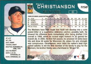 2001 Topps Traded & Rookies - Gold #T158 Ryan Christianson Back