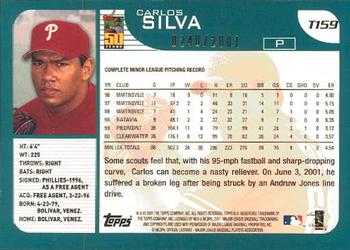 2001 Topps Traded & Rookies - Gold #T159 Carlos Silva Back