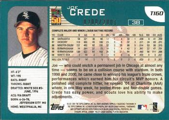 2001 Topps Traded & Rookies - Gold #T160 Joe Crede Back