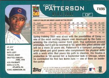 2001 Topps Traded & Rookies - Gold #T186 Corey Patterson Back