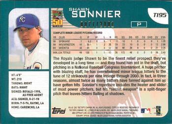 2001 Topps Traded & Rookies - Gold #T195 Shawn Sonnier Back