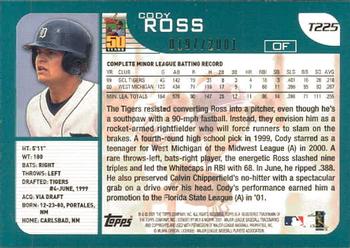 2001 Topps Traded & Rookies - Gold #T225 Cody Ross Back