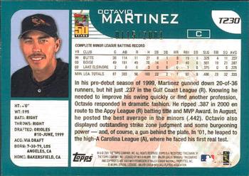 2001 Topps Traded & Rookies - Gold #T230 Octavio Martinez Back