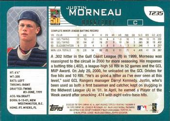 2001 Topps Traded & Rookies - Gold #T235 Justin Morneau Back