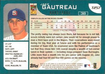 2001 Topps Traded & Rookies - Gold #T257 Jake Gautreau Back