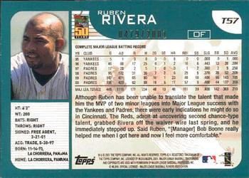 2001 Topps Traded & Rookies - Gold #T57 Ruben Rivera Back
