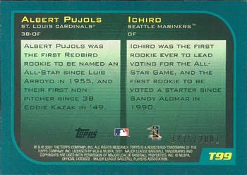 2001 Topps Traded & Rookies - Gold #T99 Ichiro / Albert Pujols Back