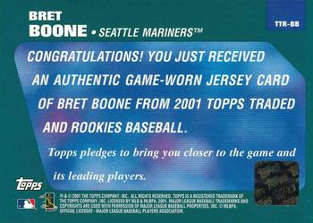 2001 Topps Traded & Rookies - Relics #TTR-BB Bret Boone Back