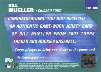 2001 Topps Traded & Rookies - Relics #TTR-BM Bill Mueller Back