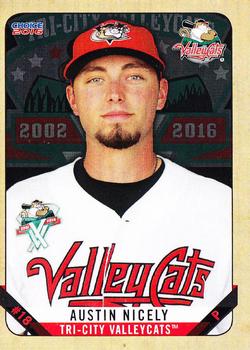 2016 Choice Tri-City ValleyCats #09 Austin Nicely Front