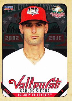 2016 Choice Tri-City ValleyCats #14 Carlos Sierra Front