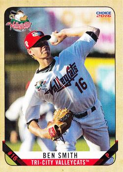 2016 Choice Tri-City ValleyCats #15 Ben Smith Front
