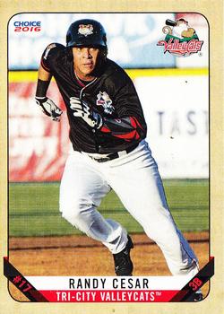 2016 Choice Tri-City ValleyCats #24 Randy Cesar Front