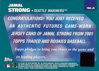 2001 Topps Traded & Rookies - Rookie Relics #TRR-JS Jamal Strong Back