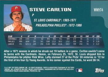 2001 Topps Traded & Rookies - Who Would Have Thought #WWHT4 Steve Carlton Back