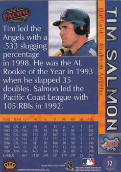 1999 Pacific #12 Tim Salmon Back