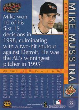 1999 Pacific #55 Mike Mussina Back