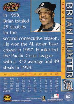 1999 Pacific #167 Brian Hunter Back