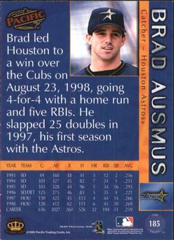 1999 Pacific #185 Brad Ausmus Back