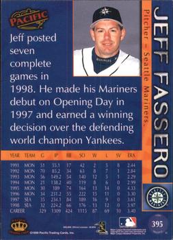 1999 Pacific #395 Jeff Fassero Back