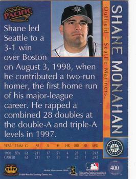 1999 Pacific #400 Shane Monahan Back