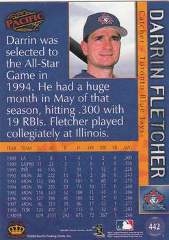 1999 Pacific #442 Darrin Fletcher Back